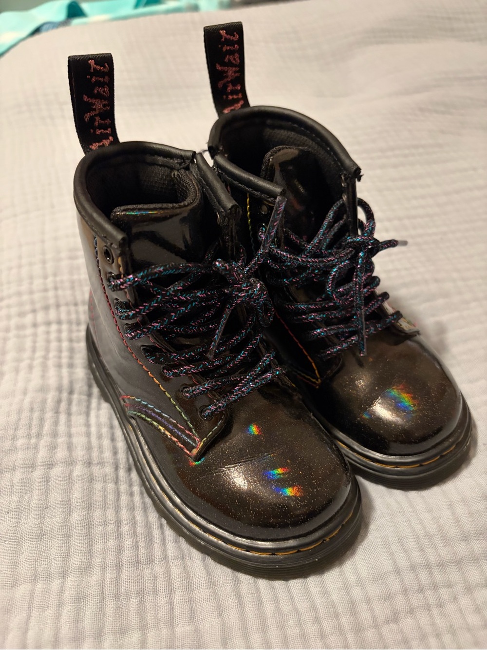 Kids Doc Martens Glitter Boots, Lace-Up w/Zipper